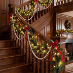 48Ft Christmas Wood Bead Garland Rustic Holiday Decor for Tree (Silver) - Image 7