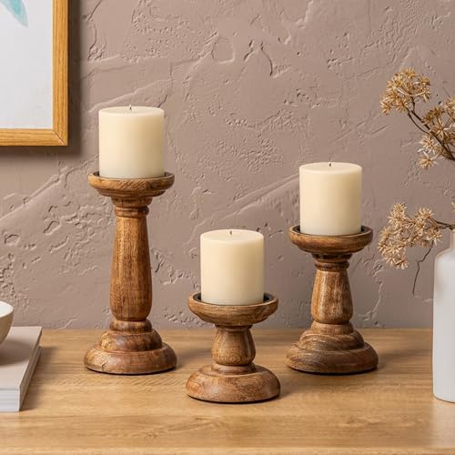 JFY Designs Ashbourne Candle Holders for Pillar, Farmhouse Fireplace Décor - Image 2