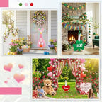 Abbylike 3 Sets St. Patrick's Day Porch Goose Outfits Lucky Shamrock Clover Yard Goose Clothes Easter Spring Lawn Costume for 23 Inch Cement Patio Garden Outdoor Statue Art Decorations - Image 6