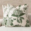 Foindtower Set of 2 Linen Floral Throw Pillow Covers Neutral Vintage Print Decorative Cozy Cushion Covers Farmhouse Boho Home Decor for Sofa Chair Couch Bedroom Living Room,22×22 Inch,Dark Green by Foindtower