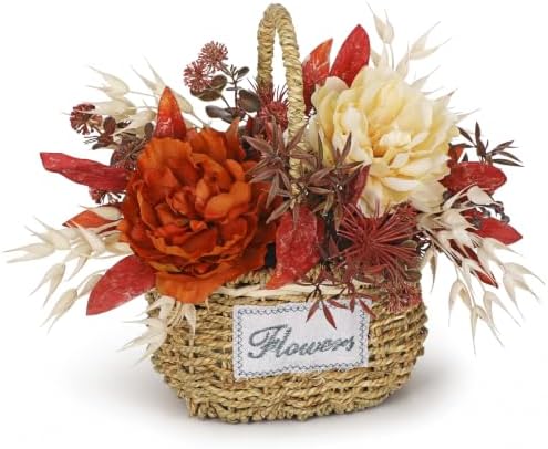 Fall Centerpieces for Tables Fall Floral Peonies Artificial Flowers in Vase by Oairse