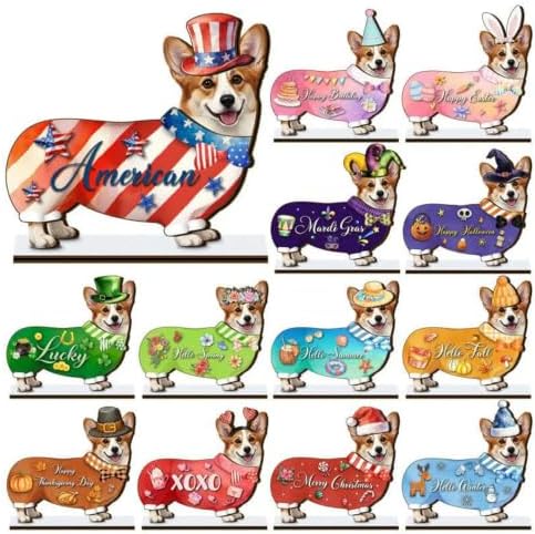 Interchangeable Magnetic Wooden Animal Decor Holiday Seasonal (L) by Unknown