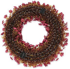 24 Inch Fall Wreaths for Front Door, Autumn Floral Outdoor Wreath - Image 3