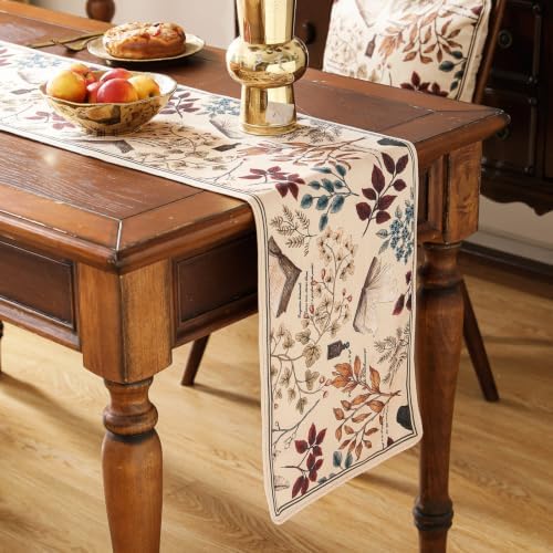 ISAENNE Designer Vintage Linen Extra Long Table Runner,118"x12"-Xipeia - Image 4