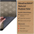 GORILLA GRIP WeatherMAX Door Mat, Indoor Outdoor Use, 35x23, Beige Paw - Image 6