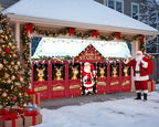 HunnmingRe 16 x 7ft Christmas Garage Door Cover, Santa Claus - Image 5