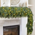 6FT Cedar Christmas Garland with Light, Extra Full Artificial Cedar Garland with 840 Tips, LED Lights with 8 Modes, Holiday Garland for Mantel, Staircase, Doorway by FAJUNZH