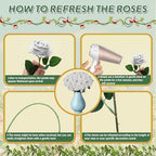 50 PCS Fake White Roses, Artificial White Flowers Bulk, Silk Faux Roses - Image 5