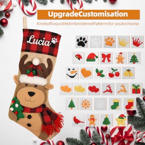 Personalized Christmas Stockings,Custom Christmas Stocking for Family(8pcs) - Image 4