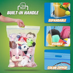 HIBAG 15 Gallon Large Storage Bags, 24” x 24” Resealable Clear Bags with Handle, Extra Large XL Heavy Duty for Clothes Pillow Travel Moving, Pack of 15 - Image 5