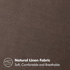 MIULEE Decorative Linen Pillow Covers 20x20 Inch Reddish Brown - Image 3