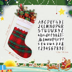 Tatuo 12 Pack Christmas Burlap Stockings Hanging,Red Green - Image 2