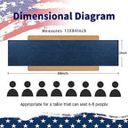 Blue Table Runner Burlap Roll Navy Farmhouse Table Linens 2 Pack 13x84 Inch - Image 3