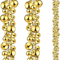 2 Pcs 15 ft Christmas Ball Ornament Garland, Gold by Yuxung
