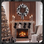 Norme Black Halloween Wreath Christmas Decorations Ball Wreath 15.7 Inch - Image 4