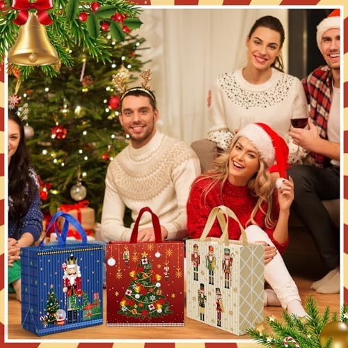 Wesnoy 48 Pcs Large Christmas Nutcracker Gift Bags Bulk with Handles - Image 4