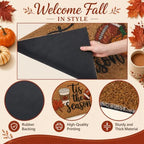 Dunzy Fall Football Welcome Door Mat Tis The Season Doormat, Coir - Image 3
