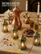 Romadedi Vintage Gold Mini Lanterns Bulk for Centerpiece, Pack of 10 - Image 3