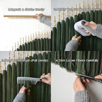 Large Macrame Wall Hanging Green Boho Decor Yarn Fiber Art 39"W*55"L - Image 2