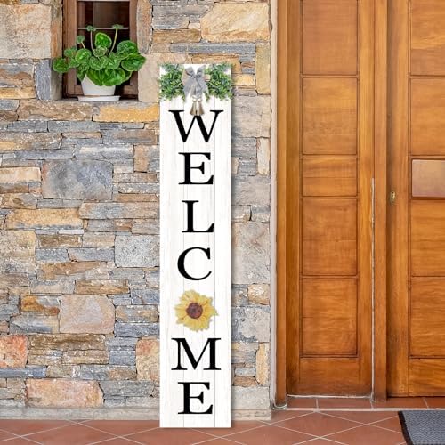 Interchangeable Welcome Sign for Front Porch Standing 47"X8", White - Image 2