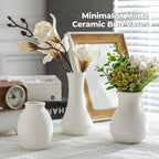 Tanvecle Ceramic Bud Vase Set of 10, White Small Flower Vases for Decor - Image 4
