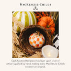 MACKENZIE-CHILDS Resin Pumpkin, Mini, Orange-and-White Orange Check - Image 6