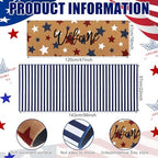 Tinideya 2 Pcs Doormat 17"x47" Mat 22"x56" Mat, 4th of July, Blue - Image 2