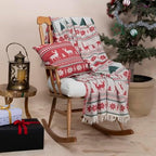 Christmas Throw Blanket & Pillow Cover Set – Cozy Cotton Holiday Décor, Reversible Festive Bedding & Sofa, Machine Washable Seasonal Home Decoration, Gift-Ready Packaging - Image 2
