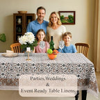 CPC Autumn Vine Tablecloth 100% Cotton 72x160 Inch Indian Block Print Rectangle Table Cover, Table Cloth for Gifting in Weddings, Halloween, Fall, Christmas, Thanksgiving - Image 3