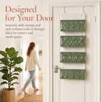 Boho Macrame Over Door Organizer (White) - Image 5