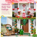 10 Set Porch Goose Outfits for 23" Lawn Goose Statue,All Seasons Goose Clothes Bundle with Valentine St Patrick Easter Spring Floral Raincoat Summer Patriotic Halloween Thanksgiving Christmas Costumes - Image 5