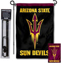 Arizona State Sun Devils Black Garden Flag with Pole Stand Holder by CollegeFlagsandBannersCompany