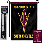 Arizona State Sun Devils Black Garden Flag with Pole Stand Holder by CollegeFlagsandBannersCompany