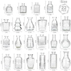 Clear Glass Bud Vase Set of 22 Pcs,Small Bud Vases in Bulk,Glass Crystal Flower Vases Table Centerpieces for Party Event Wedding Decor Baby Shower Decorations (Clear, 22 Pcs) - Image 2