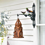 Sungmor Cast Iron Church Lantern Candle Holder, 10.2 Inches Tall & Rust - Image 6