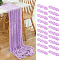 20 Pack Lavender Cheesecloth Table Runner 17x108 Inch Boho Wrinkled Sheer Gauze Cheese Cloth Table Runner Bulk Decor for Wedding, Bridal Shower, Birthday Party by Dspoot