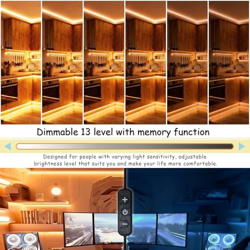 30 FT Warm White Led Lights Strip Rope Lights for Easter Ramadan Eid Mubarak Decorations Housewarming Party Indoor Decor Cuttable Strip Lights for Baby Room Bedroom Living Room Ceiling Wall - Image 2