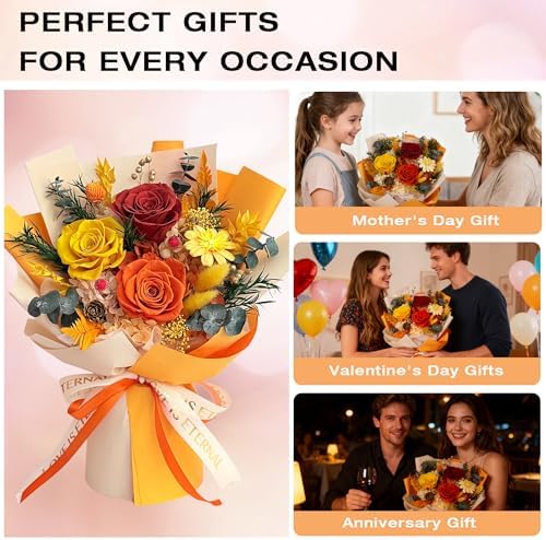 Vrioca Flowers for Delivery, Preserved Flowers Bouquets, Birthday Gifts for Women Mom - Image 4