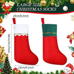 Zubebe 60 Pcs Felt Christmas Stockings Bulk, 15'',Green Trim, White Trim - Image 2