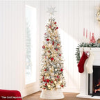 Best Choice Products 36in Christmas Tree Collar, Woven Hyacinth 3-Piece Holiday Rattan Tree Skirt Accessory for Home w/Cord Cut-Out - Transparent White - Image 6