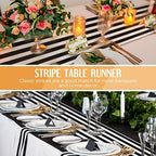 Breling 12 Pack Black and White Striped Table Runner, 12 x 108 Inches - Image 5