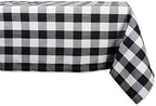DII Buffalo Check Collection, Classic Farmhouse Tablecloth, 60 x 104, Black & White by DII
