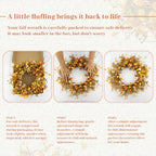 24 Inches Fall Wreath Fall Wreaths for Front Door Autumn Wreath - Image 2