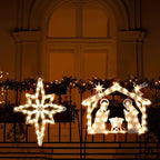 2 Pack Christmas Window Lighted Decorations,Christmas Window Silhouette Lights,Double Side Sign Lamp for Holiday Indoor Wall Door Glass Decorations,Polaris,Nativity - Image 5