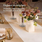 Disposable Table Runner for Dining Table, 16" x 48" 20-Pack Linen-Like Red Paper Table Runners for Christmas, Party, Wedding Or Event - Image 2