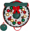 HOLDN’ STORAGE Premium Wreath Storage Bag - Durable Material - Waterproof - Heavy-duty Christmas Storage Container for Xmas Wreath with Dual Zipper Closure, Tear-proof, 30"W x 7.5"D - Green by HOLDN%E2%80%99STORAGE