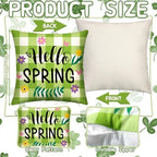 GlikCeil Set of 16 Easter Pillow Covers 18 x 18 Inch St. Patrick's Day Spring Pillowcase Holiday Throw Pillow Covers Valentine's Day Heart Clover Bunny Cushion Case Vintage Pillowcase for Home Decor - Image 3