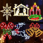 TRWYMZ 16" Christmas Window Silhouette Lights Decorations by TRWYMZ