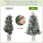 3FT Mini Christmas Tree with Battery Operated Lights for Holiday Decor - Image 4