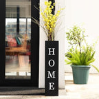 Glitzhome Set of 2 Wooden Welcome Porch Sign, Rustic Double Sided Box-shaped "WELCOME, HOME" Porch Sign for Front Porch Decor, Black, 30"H - Image 4